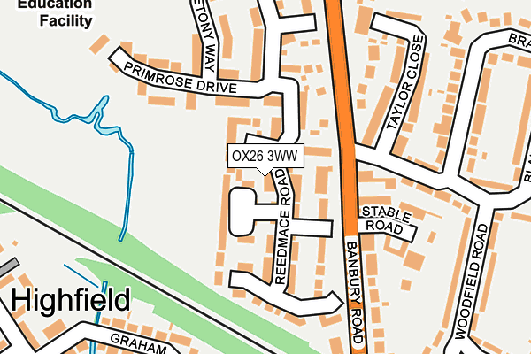 OX26 3WW map - OS OpenMap – Local (Ordnance Survey) OX26 3WW map - OS OpenMap – Local (Ordnance Survey)
