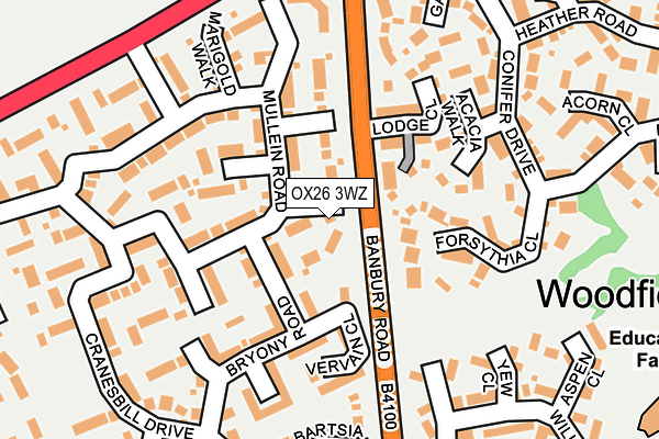 OX26 3WZ map - OS OpenMap – Local (Ordnance Survey) OX26 3WZ map - OS OpenMap – Local (Ordnance Survey)
