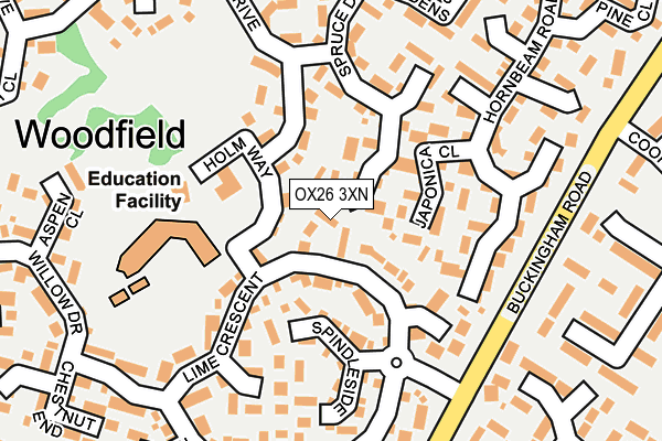 OX26 3XN map - OS OpenMap – Local (Ordnance Survey) OX26 3XN map - OS OpenMap – Local (Ordnance Survey)