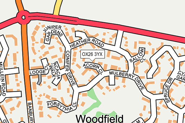 OX26 3YX map - OS OpenMap – Local (Ordnance Survey)