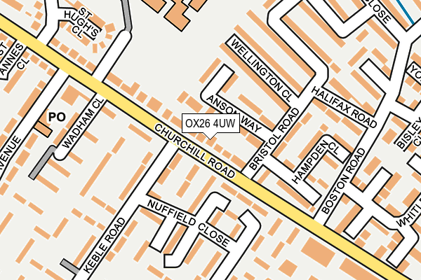 OX26 4UW map - OS OpenMap – Local (Ordnance Survey) OX26 4UW map - OS OpenMap – Local (Ordnance Survey)