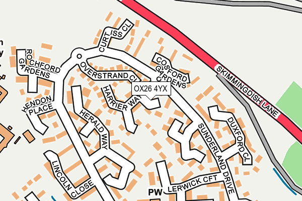 OX26 4YX map - OS OpenMap – Local (Ordnance Survey) OX26 4YX map - OS OpenMap – Local (Ordnance Survey)