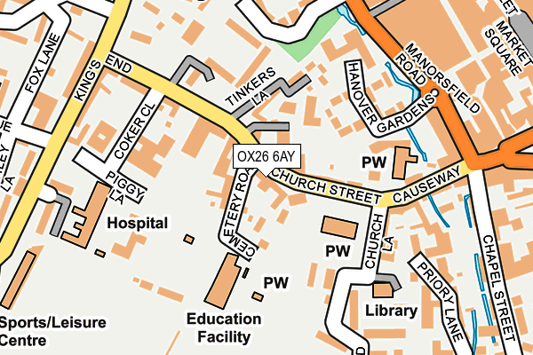 OX26 6AY map - OS OpenMap – Local (Ordnance Survey)