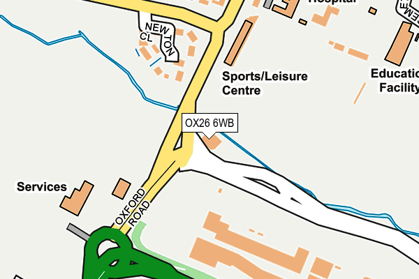 OX26 6WB map - OS OpenMap – Local (Ordnance Survey)