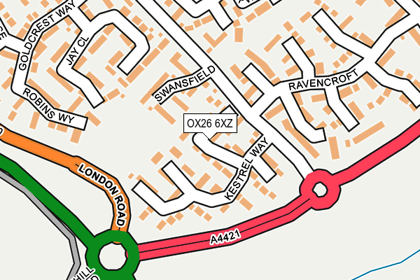OX26 6XZ map - OS OpenMap – Local (Ordnance Survey) OX26 6XZ map - OS OpenMap – Local (Ordnance Survey)