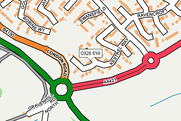 OX26 6YA map - OS OpenMap – Local (Ordnance Survey) OX26 6YA map - OS OpenMap – Local (Ordnance Survey)