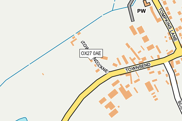 OX27 0AE map - OS OpenMap – Local (Ordnance Survey) OX27 0AE map - OS OpenMap – Local (Ordnance Survey)