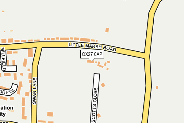 OX27 0AP map - OS OpenMap – Local (Ordnance Survey) OX27 0AP map - OS OpenMap – Local (Ordnance Survey)