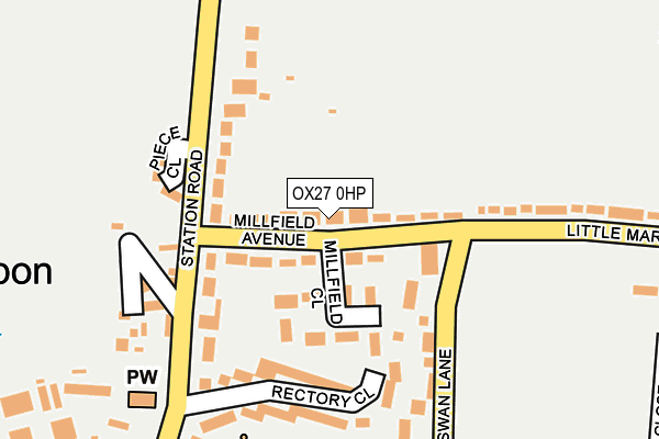 OX27 0HP map - OS OpenMap – Local (Ordnance Survey) OX27 0HP map - OS OpenMap – Local (Ordnance Survey)