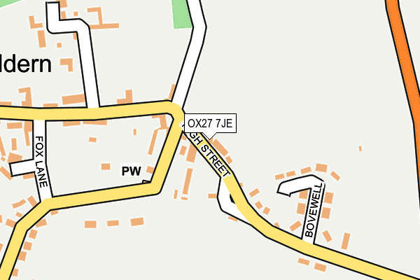 OX27 7JE map - OS OpenMap – Local (Ordnance Survey) OX27 7JE map - OS OpenMap – Local (Ordnance Survey)