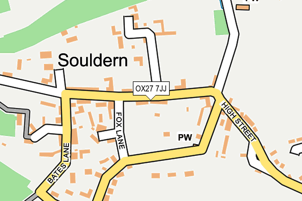 OX27 7JJ map - OS OpenMap – Local (Ordnance Survey)
