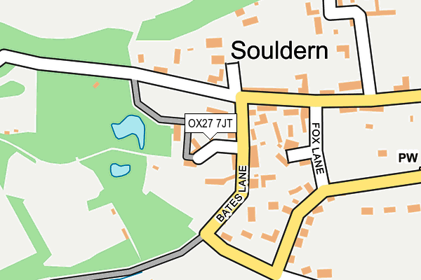 OX27 7JT map - OS OpenMap – Local (Ordnance Survey) OX27 7JT map - OS OpenMap – Local (Ordnance Survey)