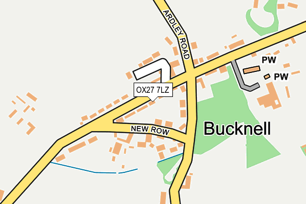 OX27 7LZ map - OS OpenMap – Local (Ordnance Survey)