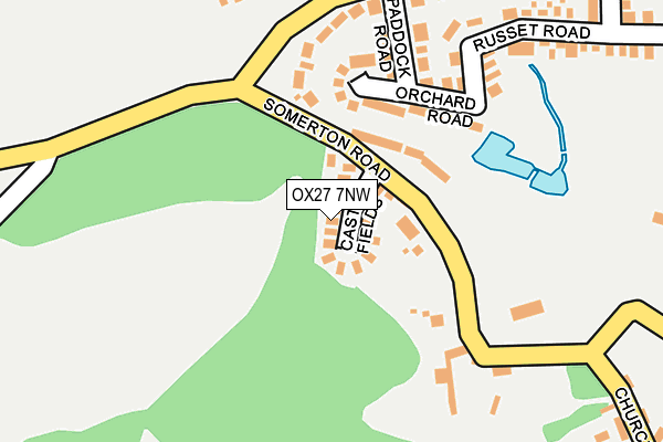 OX27 7NW map - OS OpenMap – Local (Ordnance Survey) OX27 7NW map - OS OpenMap – Local (Ordnance Survey)