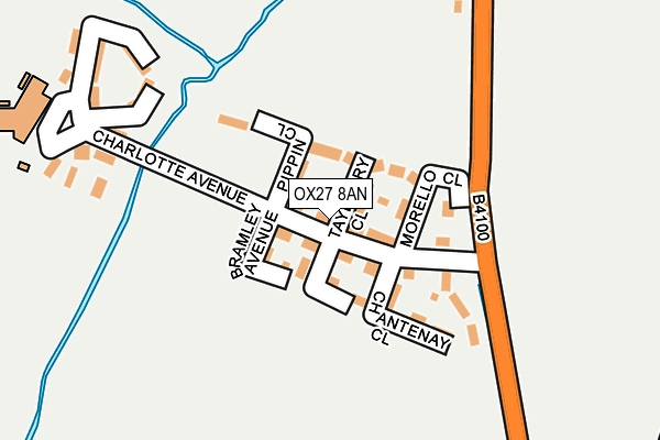 OX27 8AN map - OS OpenMap – Local (Ordnance Survey) OX27 8AN map - OS OpenMap – Local (Ordnance Survey)