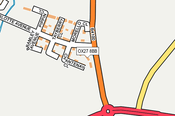 OX27 8BB map - OS OpenMap – Local (Ordnance Survey) OX27 8BB map - OS OpenMap – Local (Ordnance Survey)