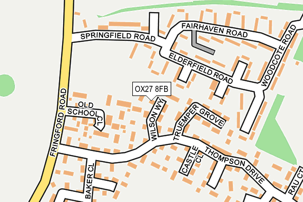 OX27 8FB map - OS OpenMap – Local (Ordnance Survey) OX27 8FB map - OS OpenMap – Local (Ordnance Survey)