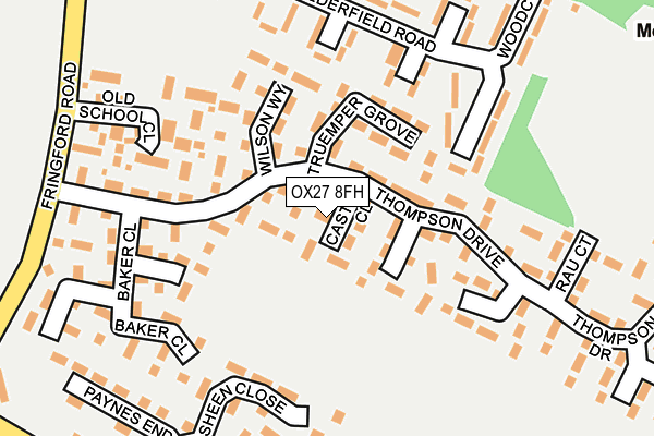 OX27 8FH map - OS OpenMap – Local (Ordnance Survey) OX27 8FH map - OS OpenMap – Local (Ordnance Survey)