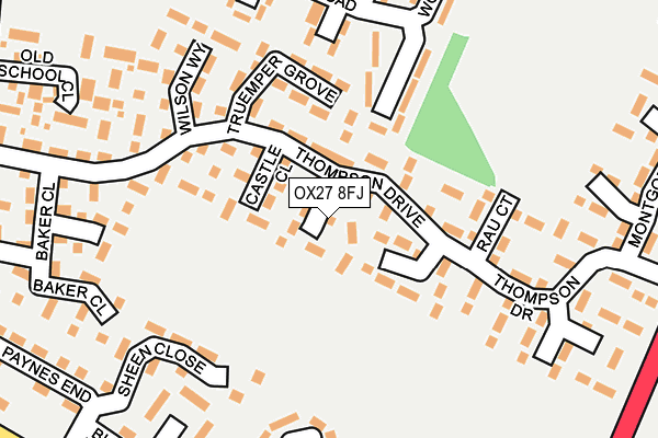 OX27 8FJ map - OS OpenMap – Local (Ordnance Survey) OX27 8FJ map - OS OpenMap – Local (Ordnance Survey)
