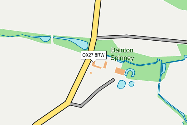 OX27 8RW map - OS OpenMap – Local (Ordnance Survey) OX27 8RW map - OS OpenMap – Local (Ordnance Survey)