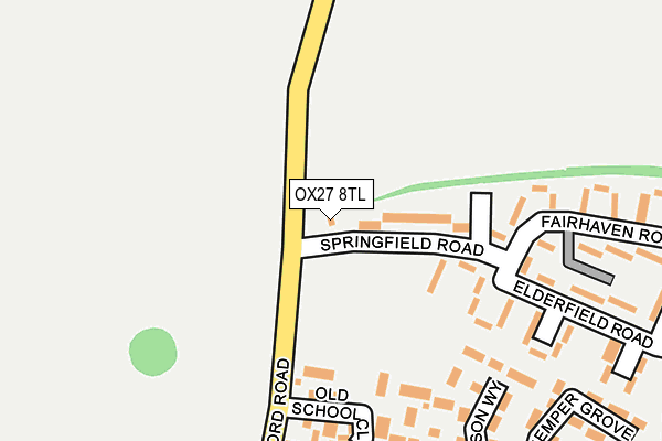 OX27 8TL map - OS OpenMap – Local (Ordnance Survey) OX27 8TL map - OS OpenMap – Local (Ordnance Survey)
