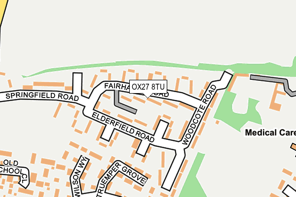 OX27 8TU map - OS OpenMap – Local (Ordnance Survey) OX27 8TU map - OS OpenMap – Local (Ordnance Survey)