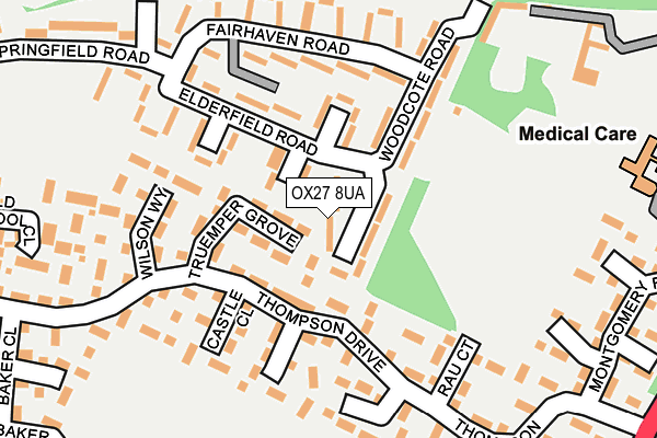 OX27 8UA map - OS OpenMap – Local (Ordnance Survey) OX27 8UA map - OS OpenMap – Local (Ordnance Survey)