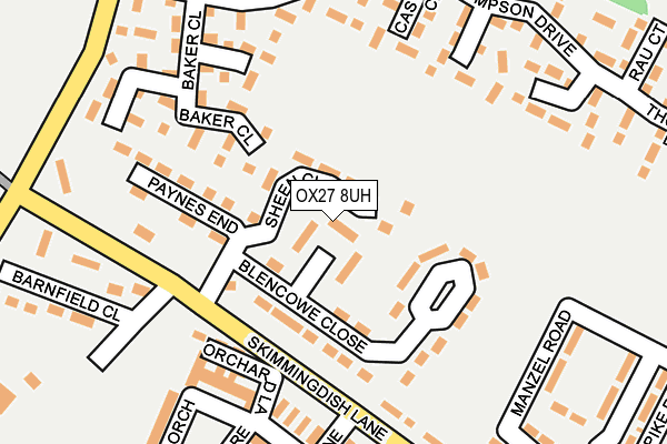 OX27 8UH map - OS OpenMap – Local (Ordnance Survey)