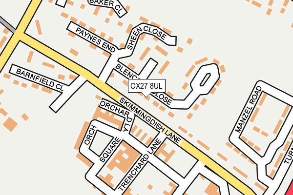 OX27 8UL map - OS OpenMap – Local (Ordnance Survey) OX27 8UL map - OS OpenMap – Local (Ordnance Survey)