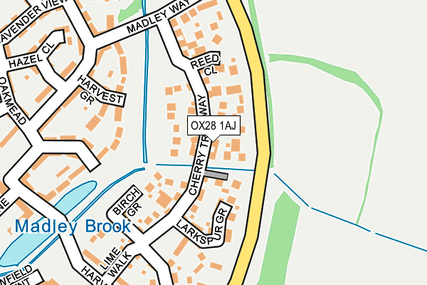OX28 1AJ map - OS OpenMap – Local (Ordnance Survey) OX28 1AJ map - OS OpenMap – Local (Ordnance Survey)
