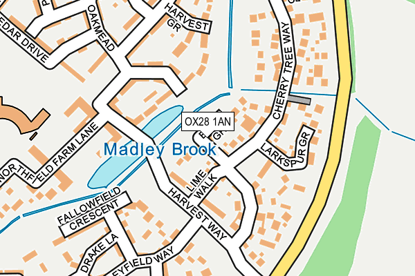 OX28 1AN map - OS OpenMap – Local (Ordnance Survey) OX28 1AN map - OS OpenMap – Local (Ordnance Survey)