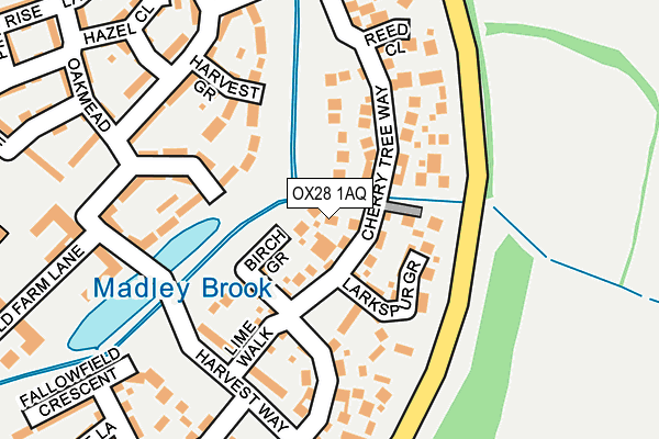 OX28 1AQ map - OS OpenMap – Local (Ordnance Survey) OX28 1AQ map - OS OpenMap – Local (Ordnance Survey)