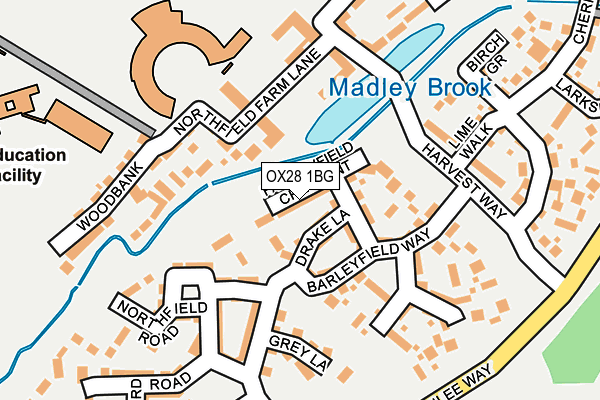 OX28 1BG map - OS OpenMap – Local (Ordnance Survey) OX28 1BG map - OS OpenMap – Local (Ordnance Survey)