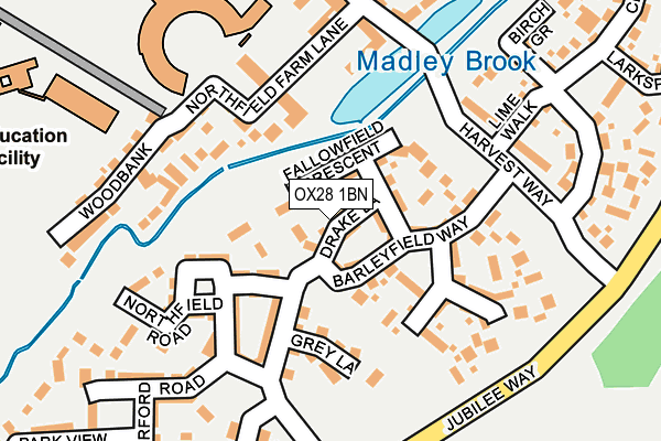 OX28 1BN map - OS OpenMap – Local (Ordnance Survey) OX28 1BN map - OS OpenMap – Local (Ordnance Survey)