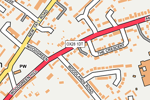 OX28 1DT map - OS OpenMap – Local (Ordnance Survey) OX28 1DT map - OS OpenMap – Local (Ordnance Survey)