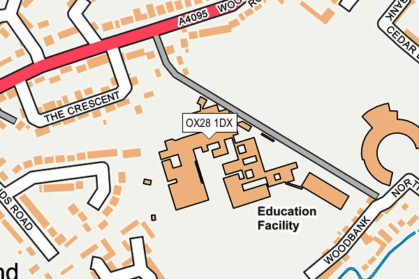 OX28 1DX map - OS OpenMap – Local (Ordnance Survey) OX28 1DX map - OS OpenMap – Local (Ordnance Survey)