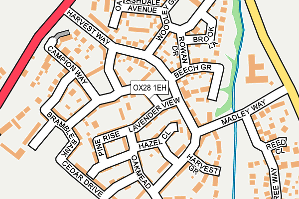 OX28 1EH map - OS OpenMap – Local (Ordnance Survey) OX28 1EH map - OS OpenMap – Local (Ordnance Survey)