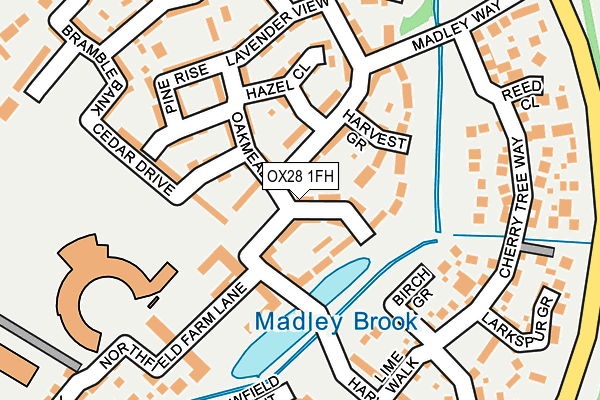 OX28 1FH map - OS OpenMap – Local (Ordnance Survey) OX28 1FH map - OS OpenMap – Local (Ordnance Survey)