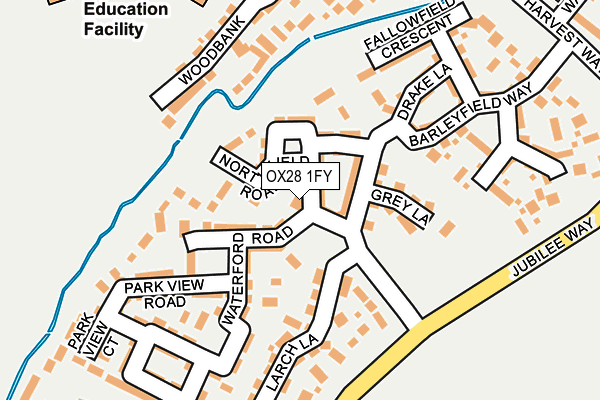 OX28 1FY map - OS OpenMap – Local (Ordnance Survey) OX28 1FY map - OS OpenMap – Local (Ordnance Survey)