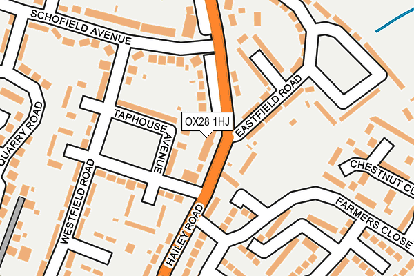 OX28 1HJ map - OS OpenMap – Local (Ordnance Survey) OX28 1HJ map - OS OpenMap – Local (Ordnance Survey)