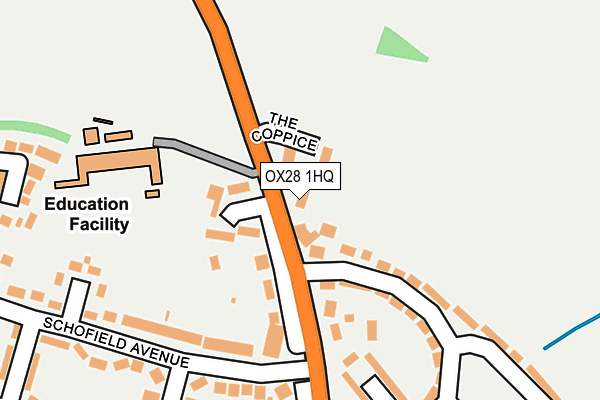 OX28 1HQ map - OS OpenMap – Local (Ordnance Survey) OX28 1HQ map - OS OpenMap – Local (Ordnance Survey)