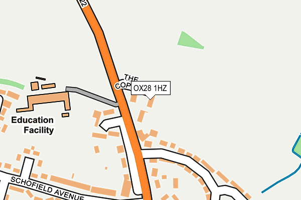 OX28 1HZ map - OS OpenMap – Local (Ordnance Survey) OX28 1HZ map - OS OpenMap – Local (Ordnance Survey)