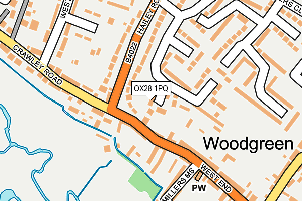 OX28 1PQ map - OS OpenMap – Local (Ordnance Survey) OX28 1PQ map - OS OpenMap – Local (Ordnance Survey)