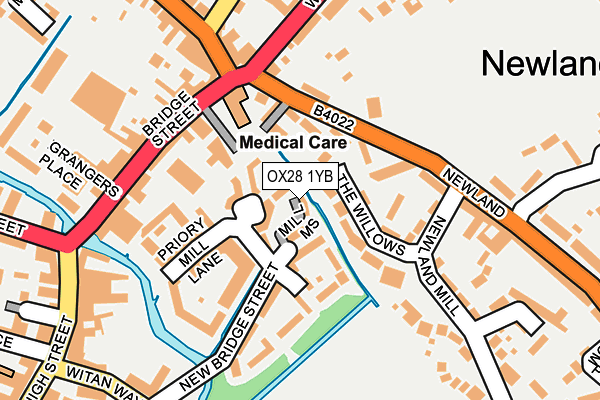 OX28 1YB map - OS OpenMap – Local (Ordnance Survey) OX28 1YB map - OS OpenMap – Local (Ordnance Survey)