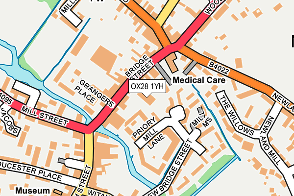 OX28 1YH map - OS OpenMap – Local (Ordnance Survey) OX28 1YH map - OS OpenMap – Local (Ordnance Survey)