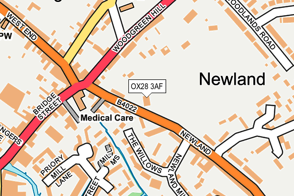OX28 3AF map - OS OpenMap – Local (Ordnance Survey) OX28 3AF map - OS OpenMap – Local (Ordnance Survey)