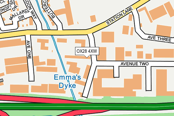 OX28 4XW map - OS OpenMap – Local (Ordnance Survey) OX28 4XW map - OS OpenMap – Local (Ordnance Survey)