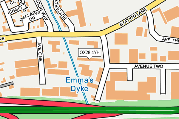 OX28 4YH map - OS OpenMap – Local (Ordnance Survey) OX28 4YH map - OS OpenMap – Local (Ordnance Survey)
