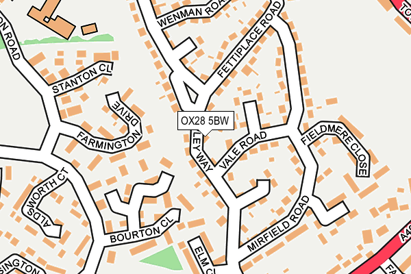 OX28 5BW map - OS OpenMap – Local (Ordnance Survey) OX28 5BW map - OS OpenMap – Local (Ordnance Survey)