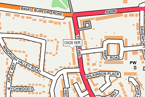 OX28 5ER map - OS OpenMap – Local (Ordnance Survey) OX28 5ER map - OS OpenMap – Local (Ordnance Survey)
